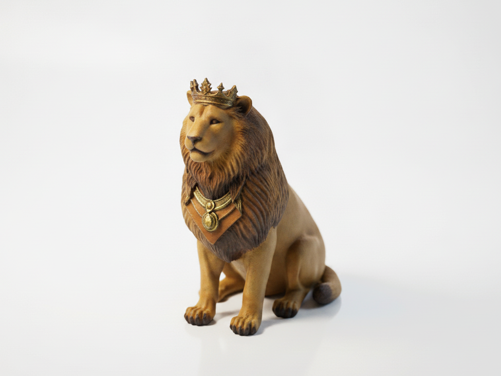 Lion King Crowned Statue Animals 3D Printable