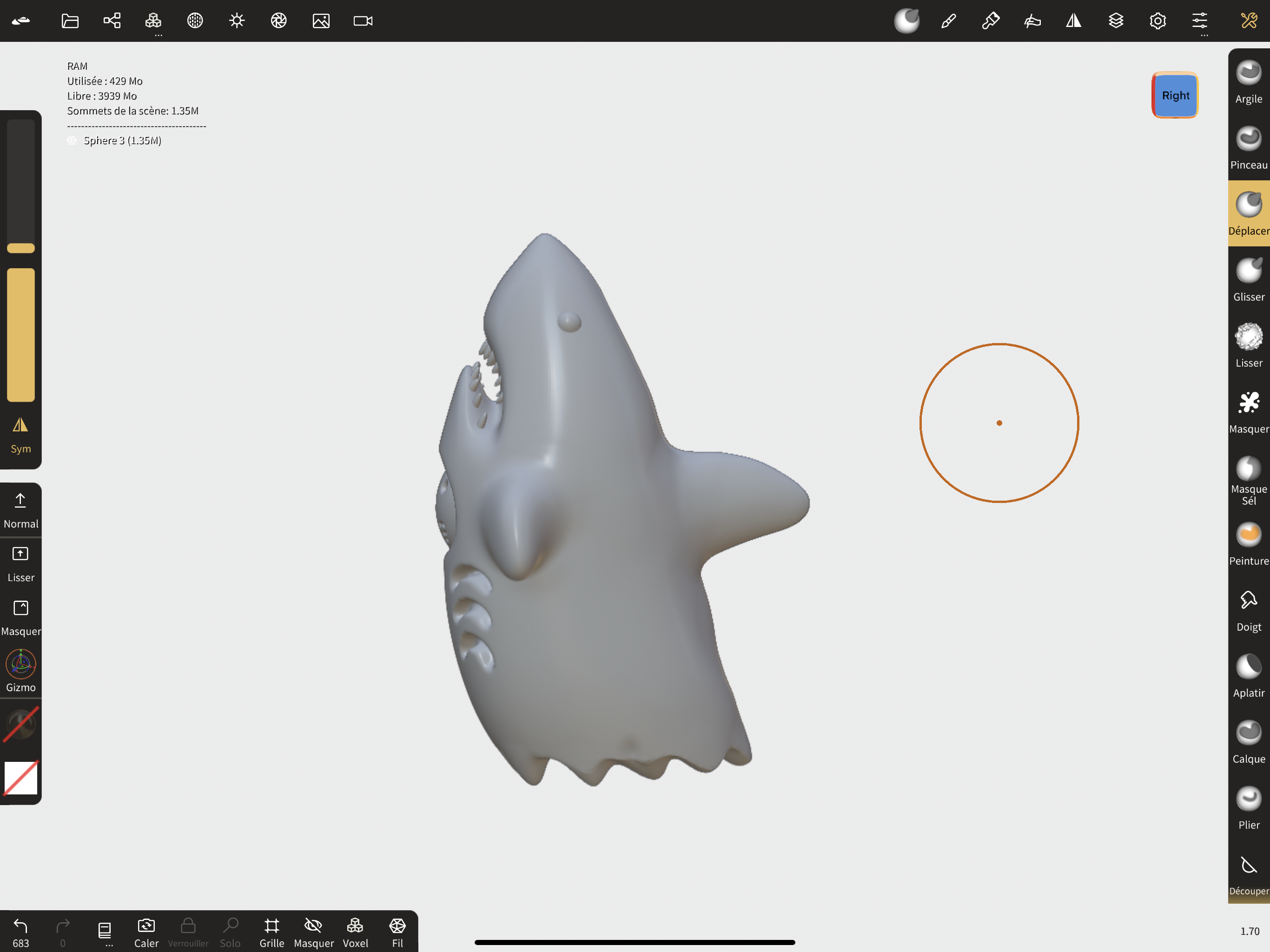 Miniatura 5 do modelo 3D kawaii ghost  shark