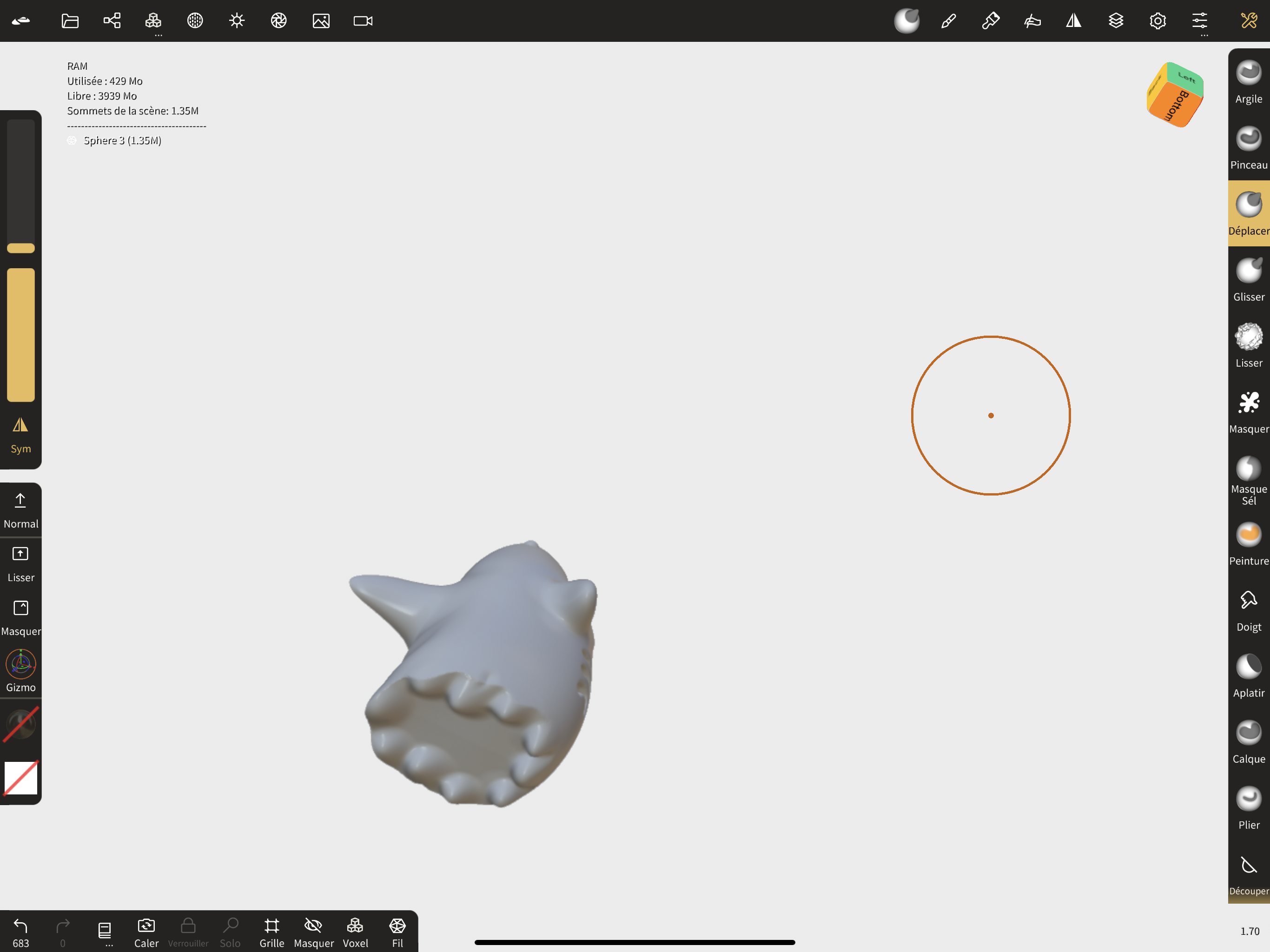Miniatura 4 do modelo 3D kawaii ghost  shark