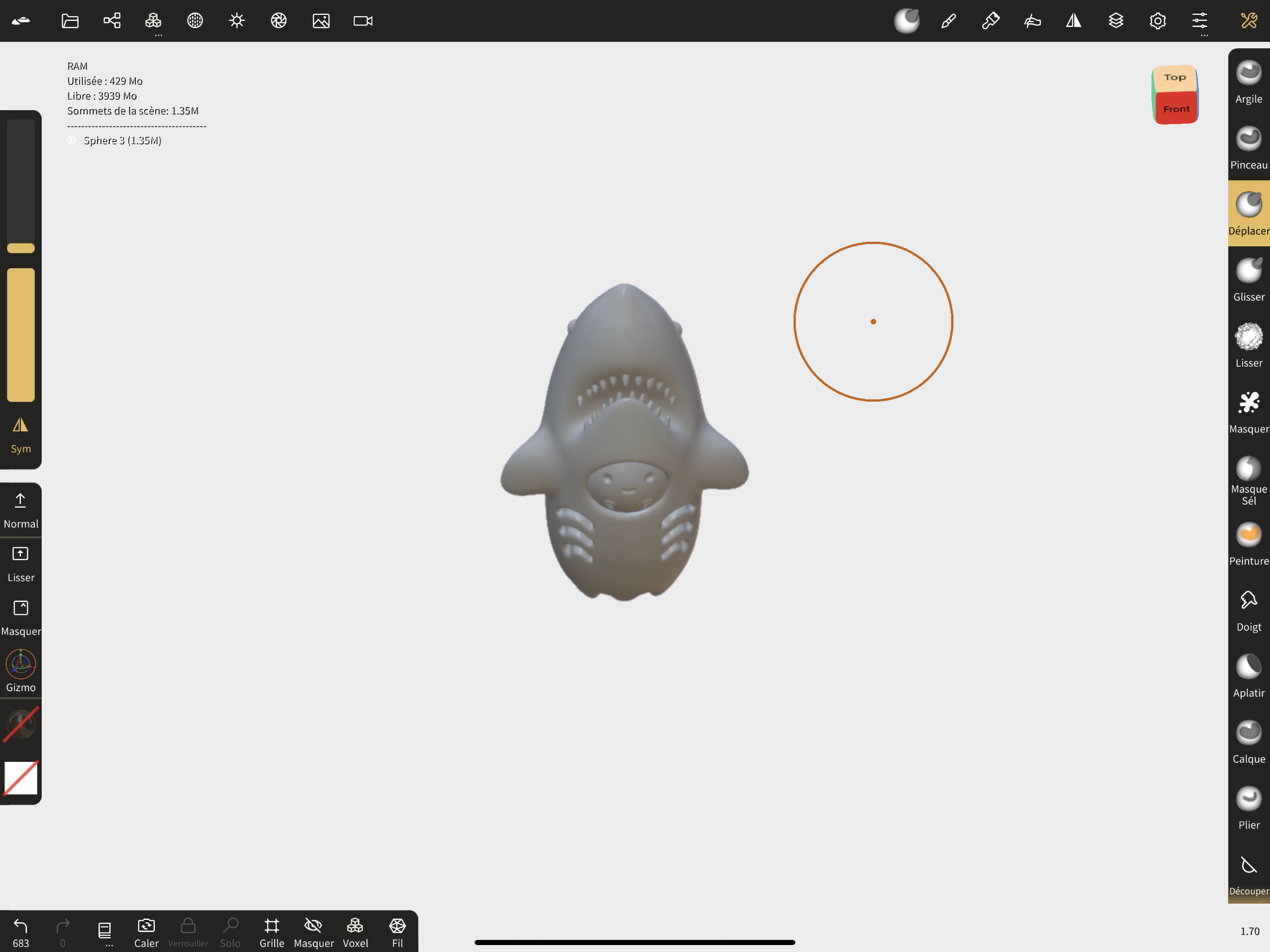 Miniatura 7 do modelo 3D kawaii ghost  shark