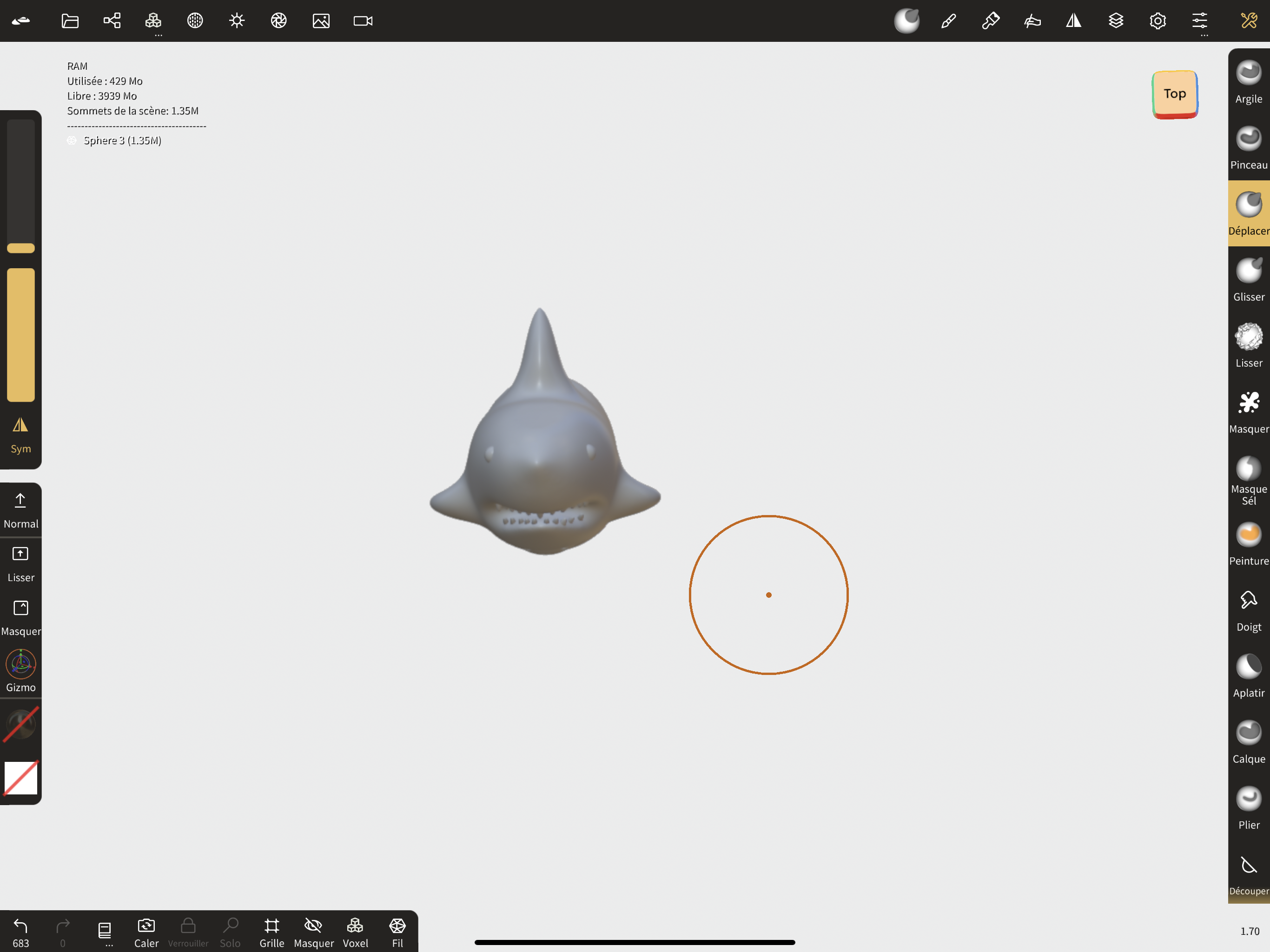 Miniatura 6 do modelo 3D kawaii ghost  shark