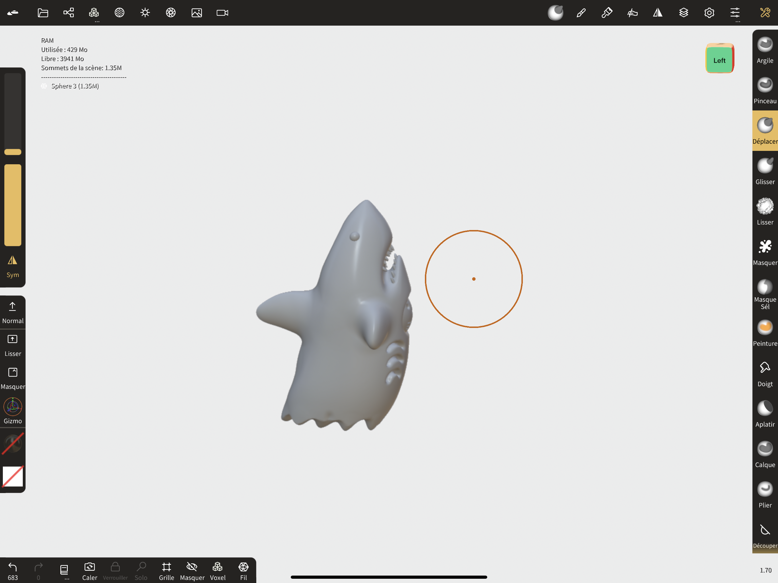 Miniatura 8 do modelo 3D kawaii ghost  shark