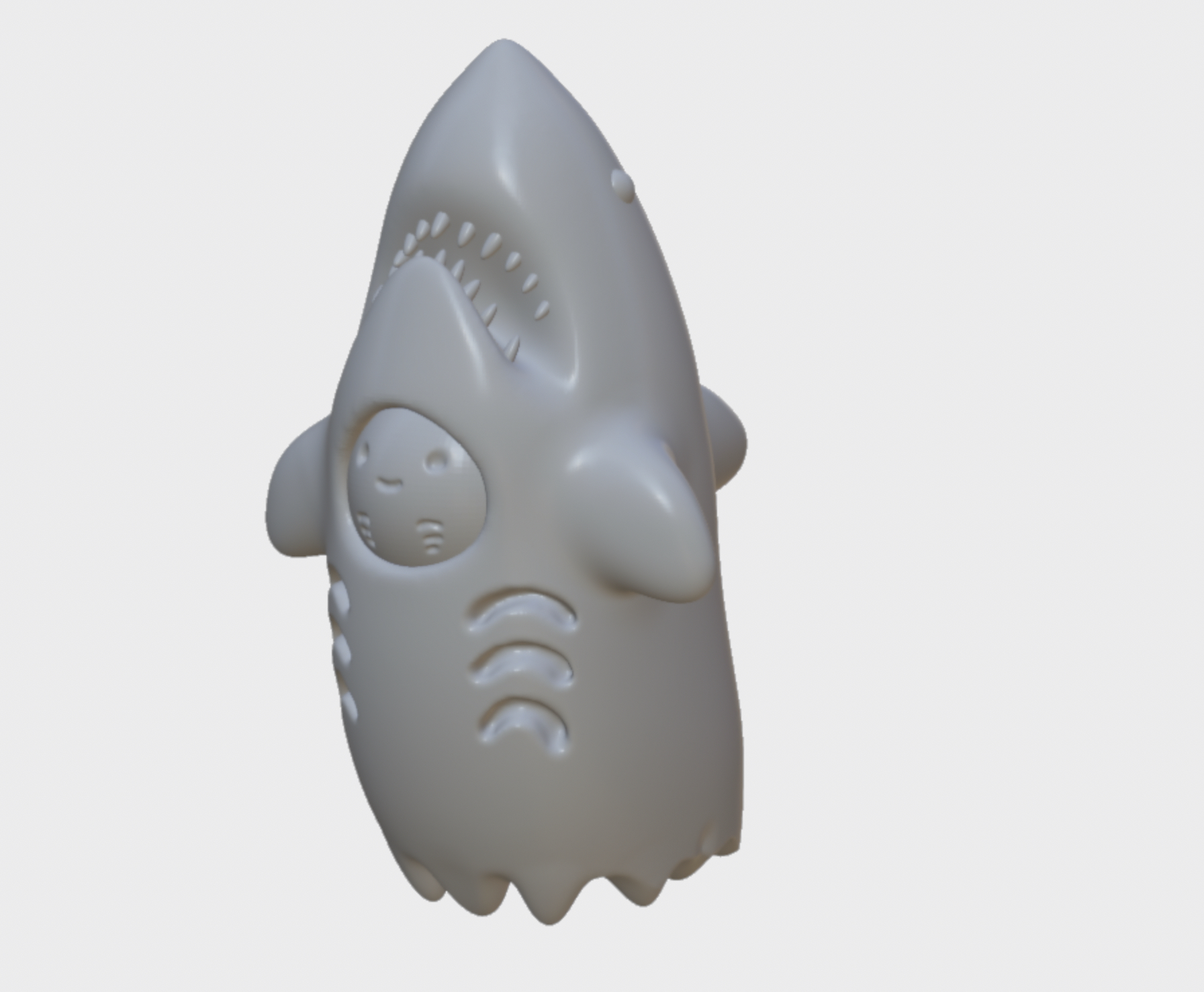 kawaii ghost  shark
