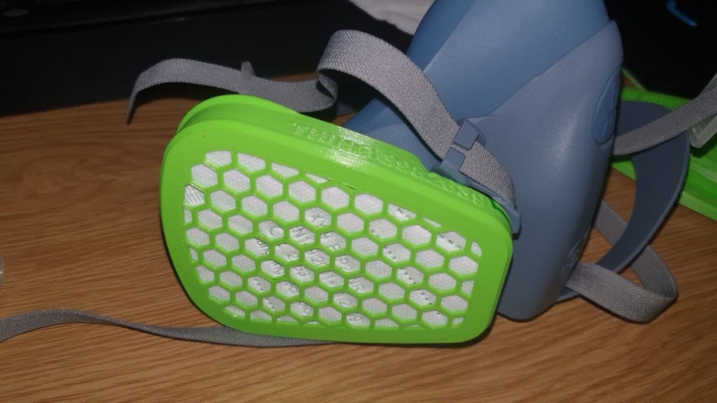 Dust filter cover for 3M mask, remix for use with FFP2 material