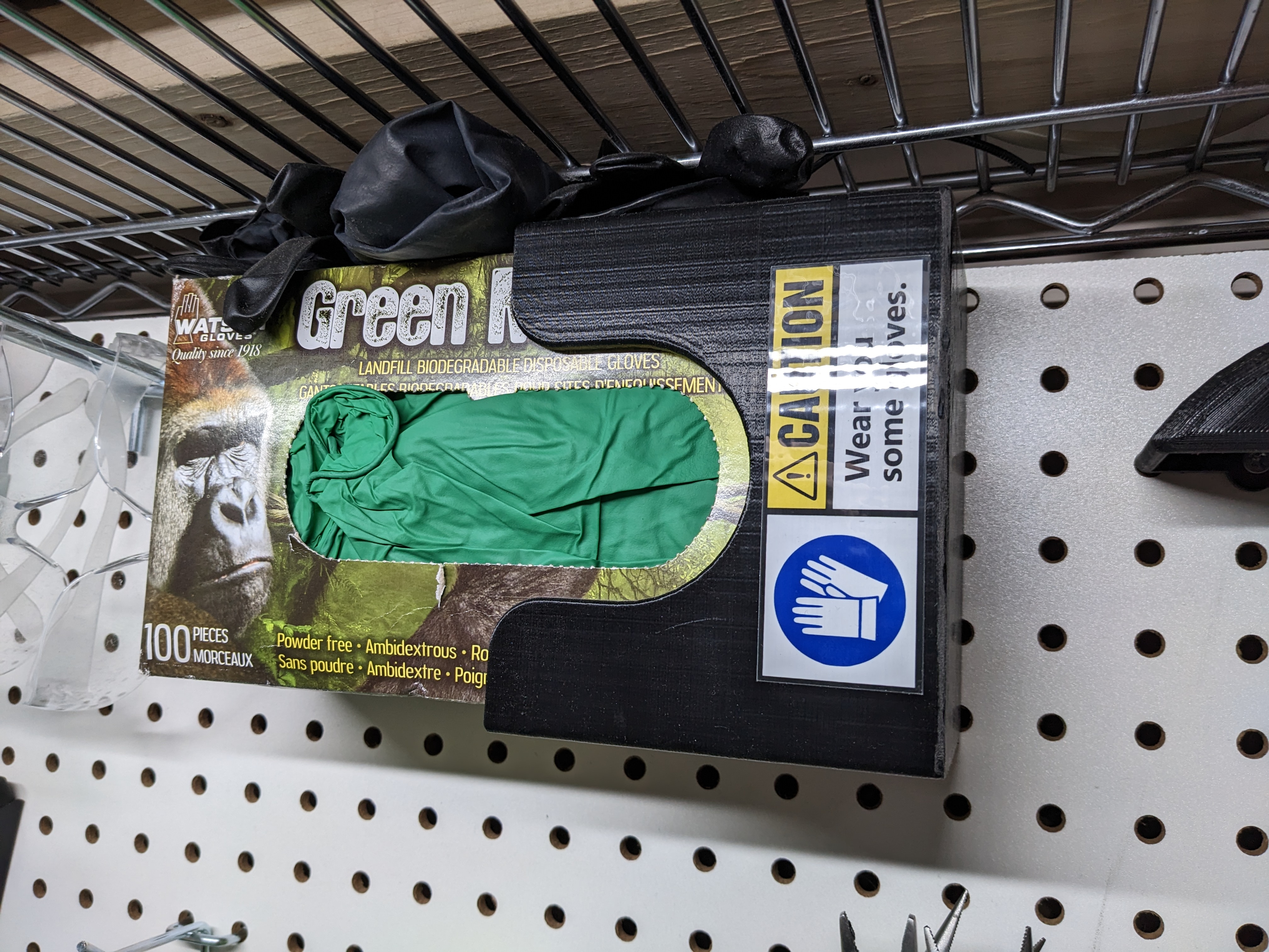 Glove Box Holder Pegboard and Wall Mount