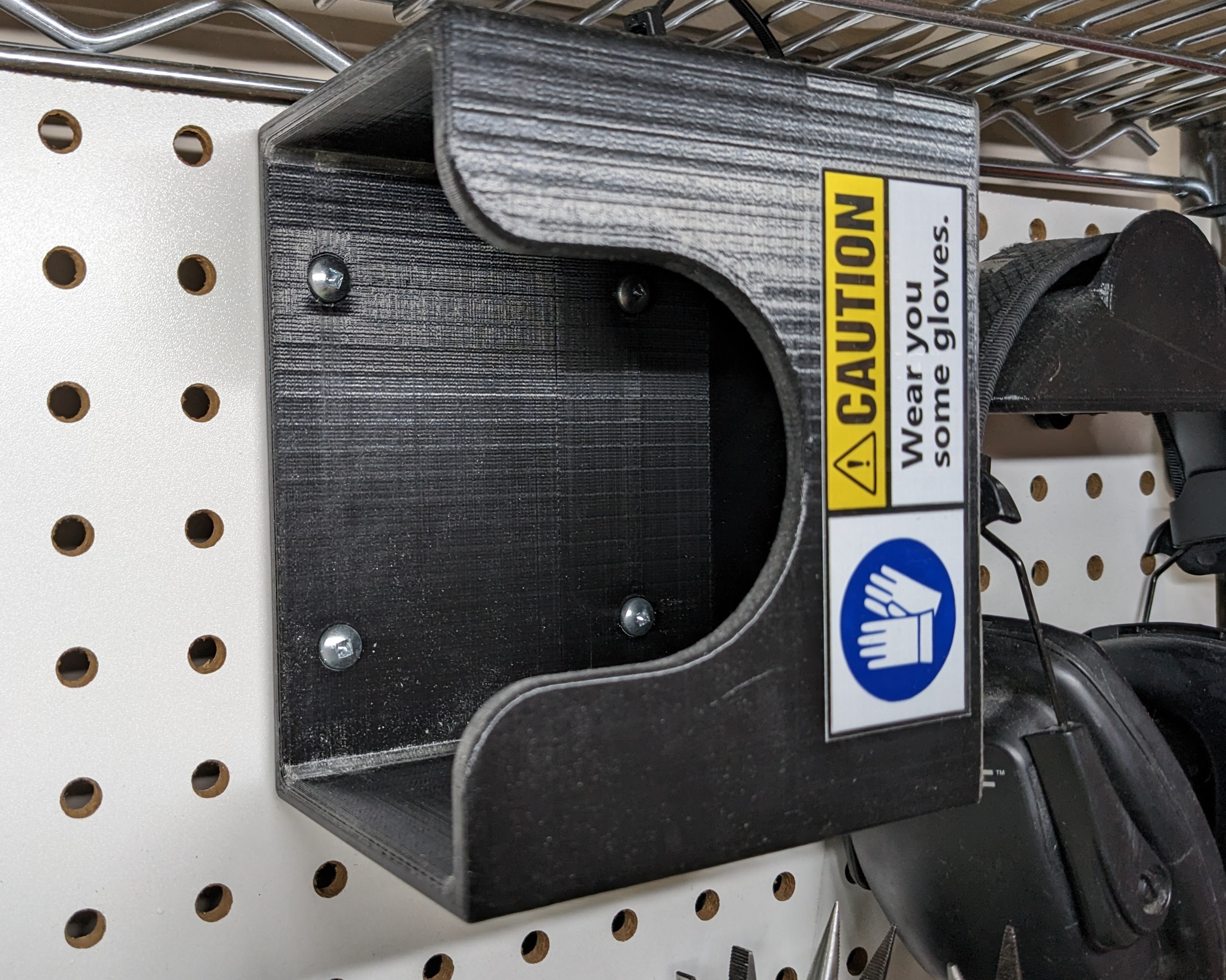 Glove Box Holder Pegboard and Wall Mount by RumpusLab Download free