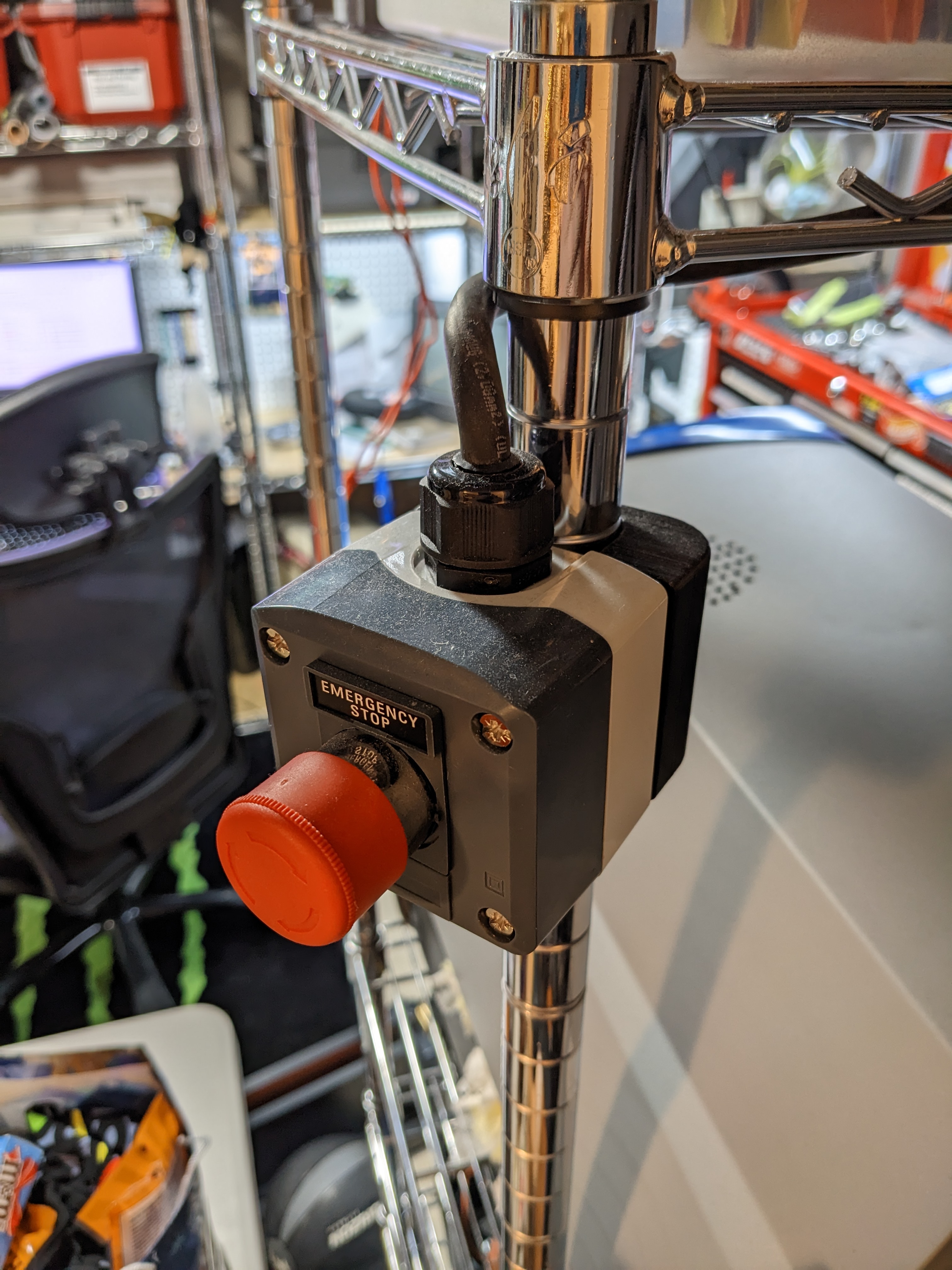 Emergency Stop / Pushbutton Wire Shelf Mount