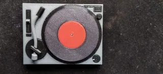 STL file 🎵 Gramophone with coaster vinyls 🎵 ・3D printing design