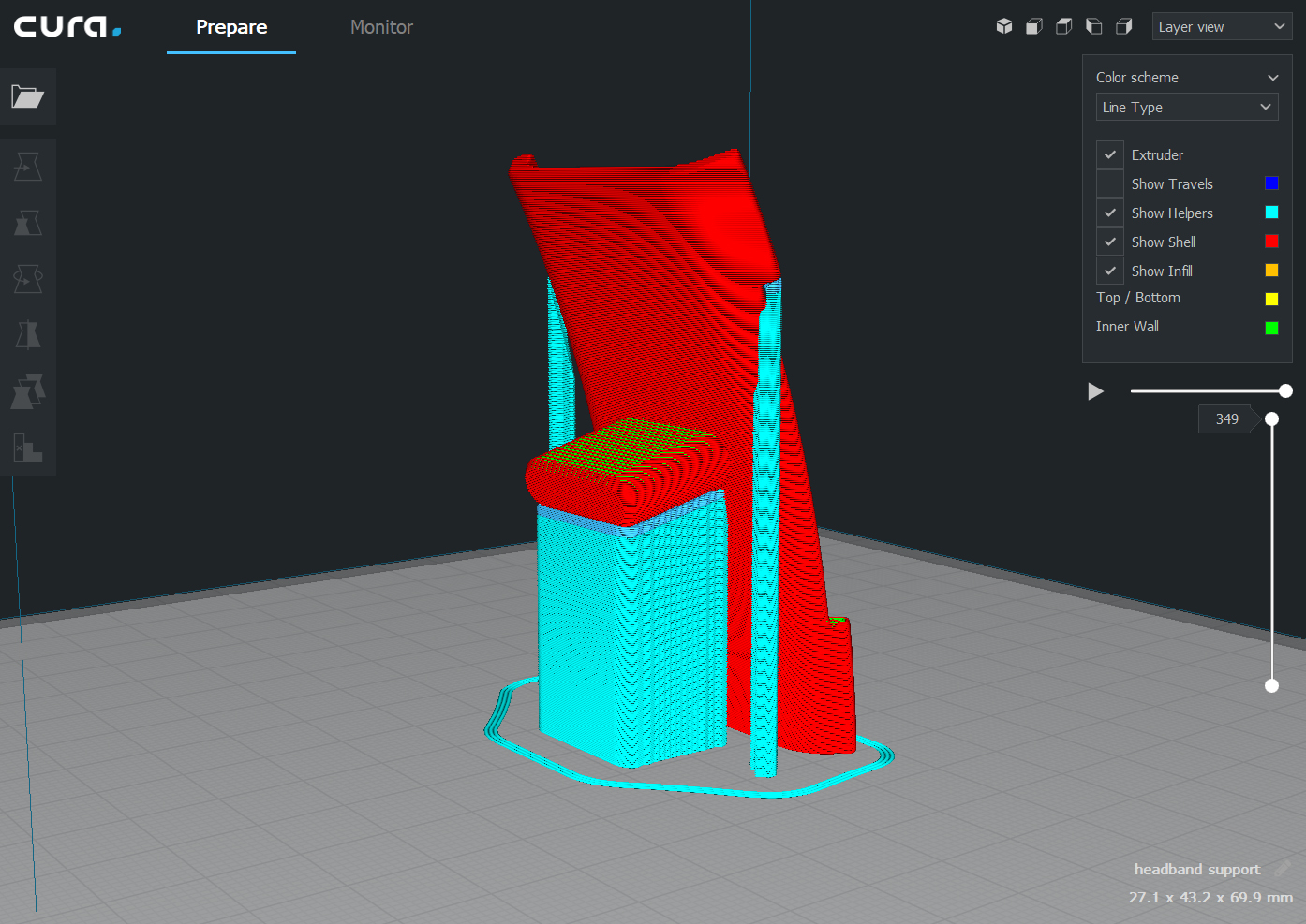 Miniatura 2 do modelo 3D Simple Headphone Stand
