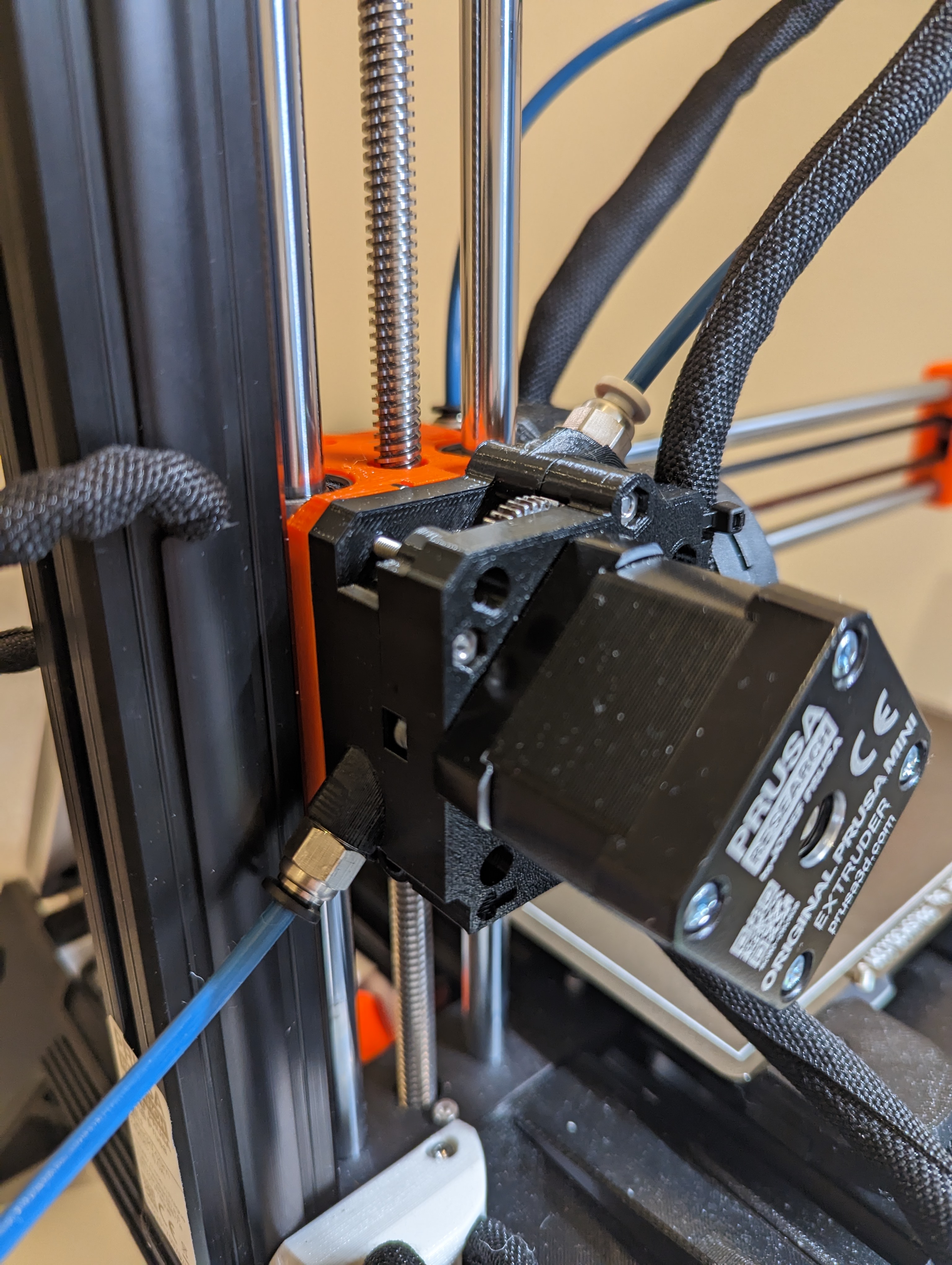 Prusa Mini Extruder Rear with 2 PC4 M10 connections