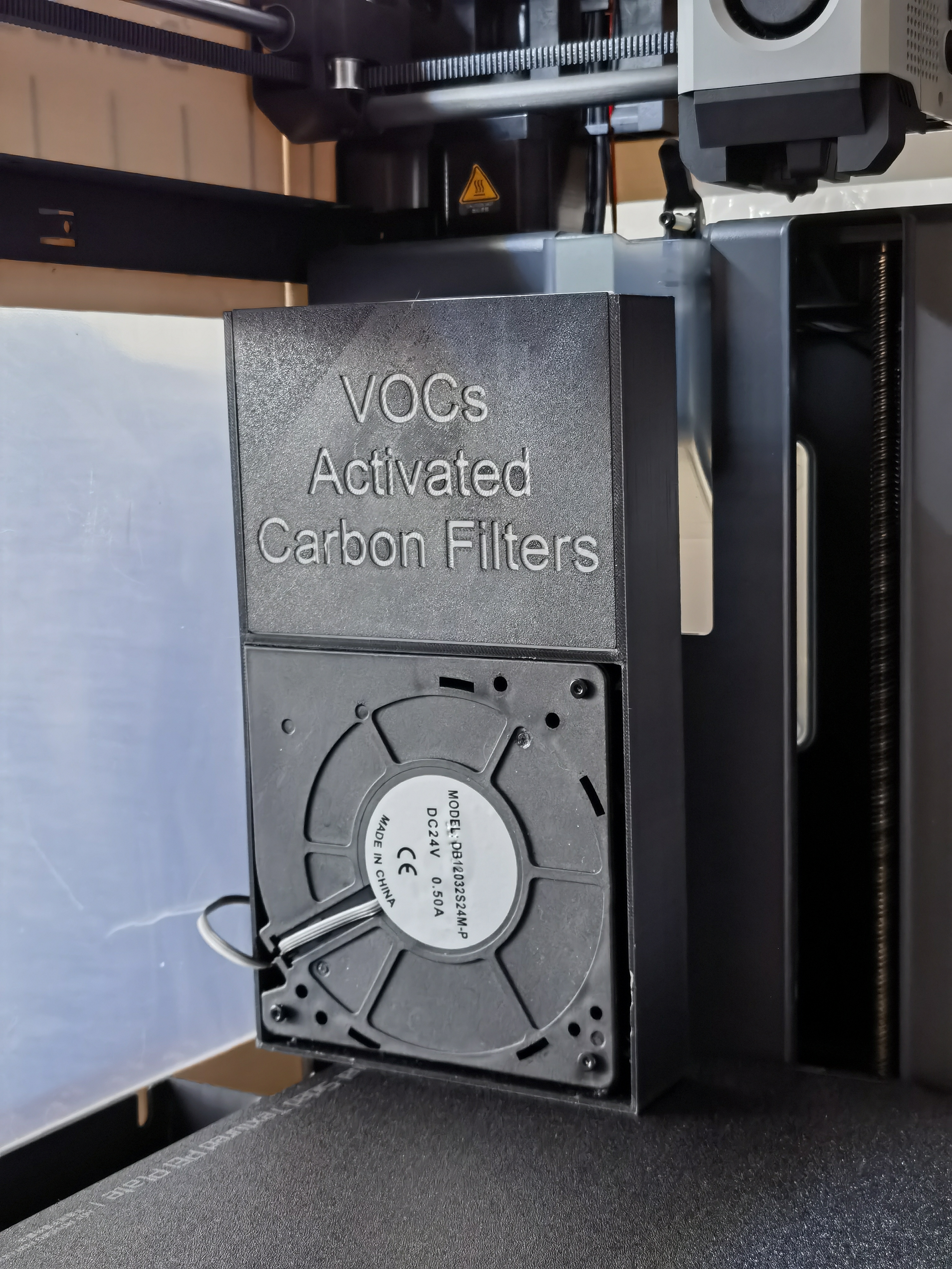 Bambu Lab P1P AUX fan VOCs activated carbon filter - Nevermore like