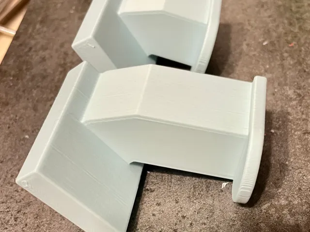 Longer 45 degree corner adapter for Ikea Skadis