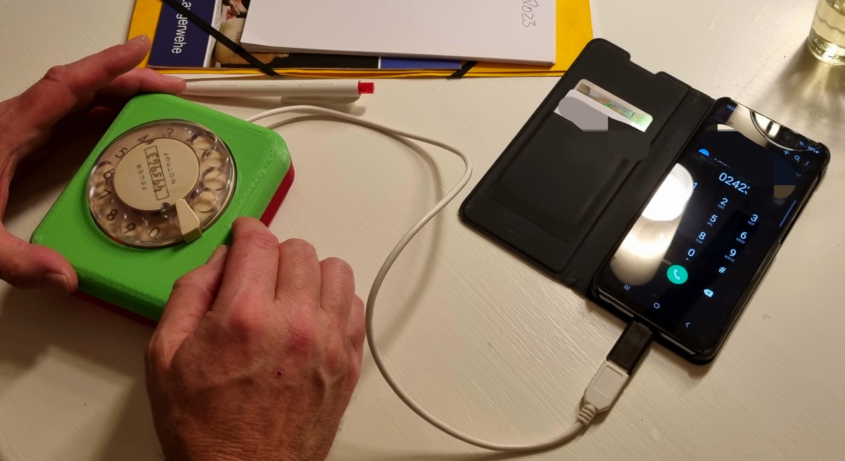 USB rotating phone dial (housing/case)