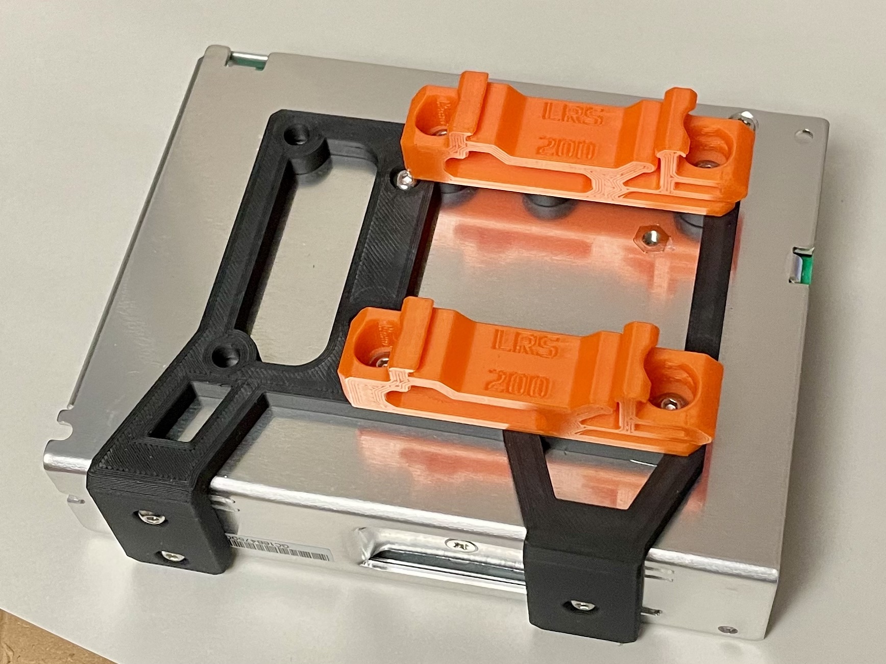 Meanwell LRS 100 series DIN Rail adapter bracket 90º rotatable