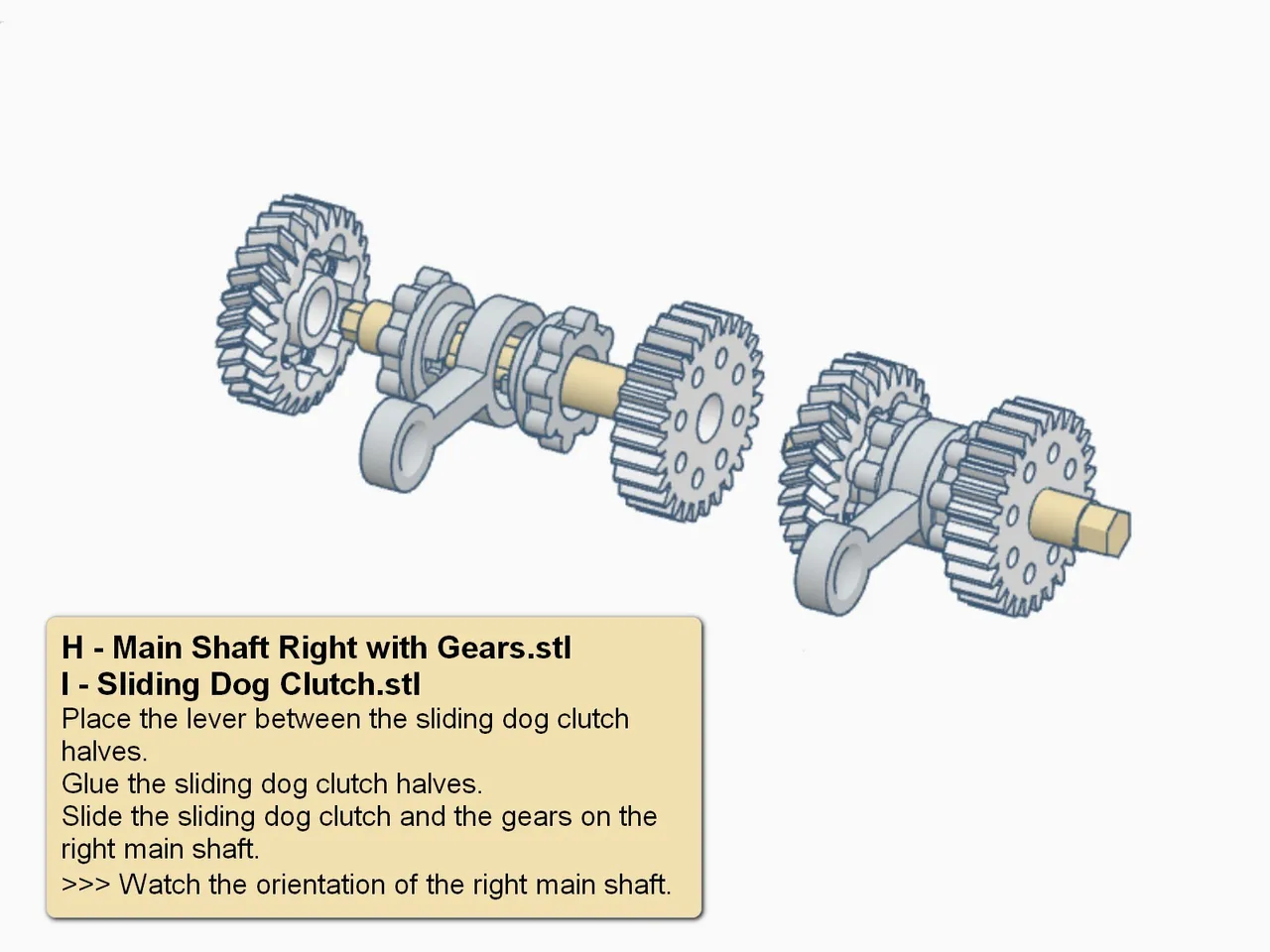 Constant Mesh 3 Speed Gearbox with Reverse Gear by Bootjevaarder