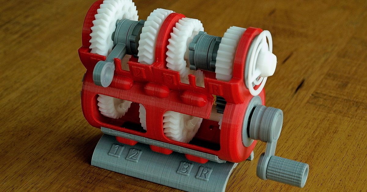 Constant Mesh 3 Speed Gearbox with Reverse Gear by Bootjevaarder