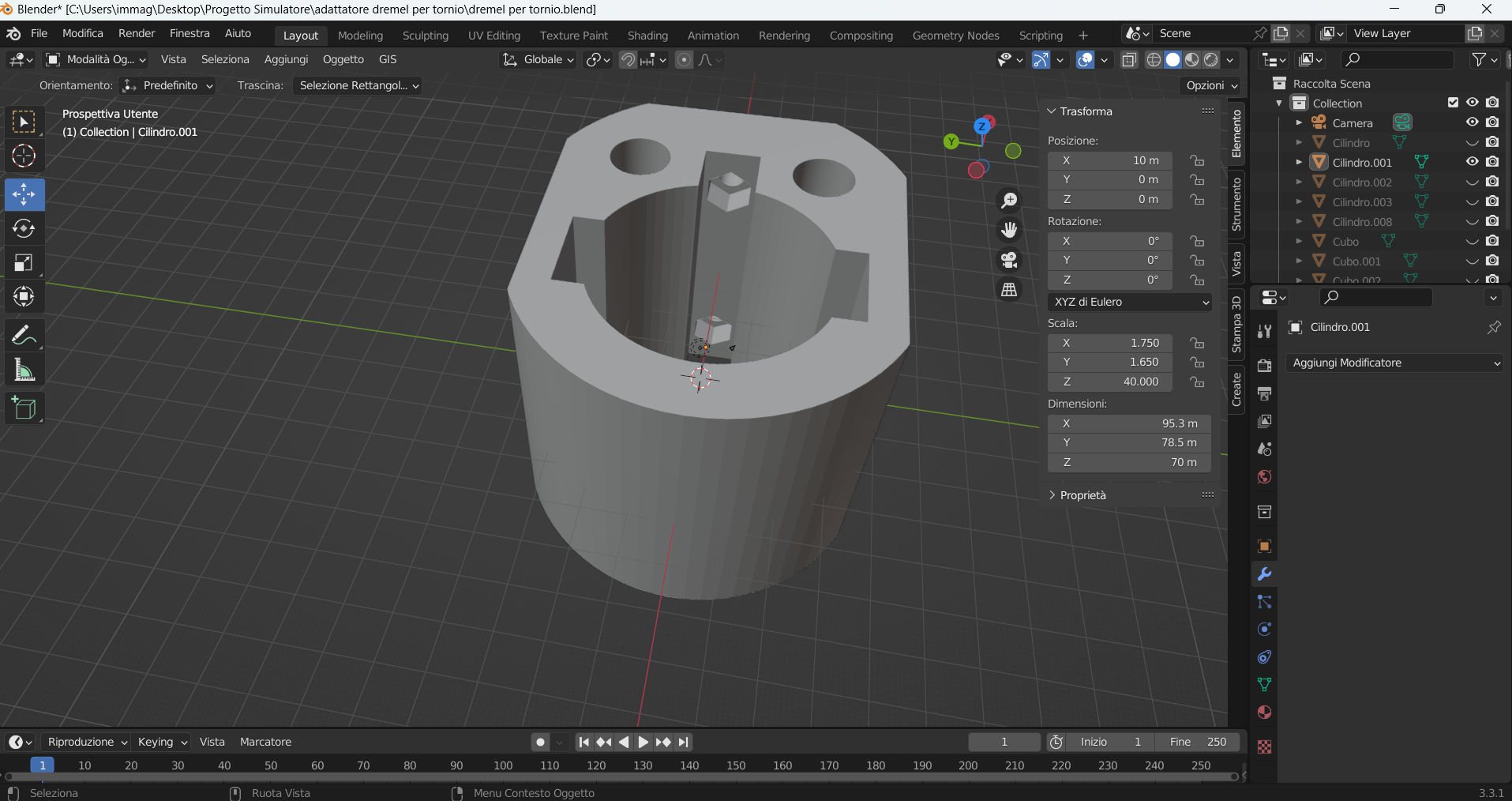 Dremel holder for parallel lathe by Immaginaecrea Download free STL