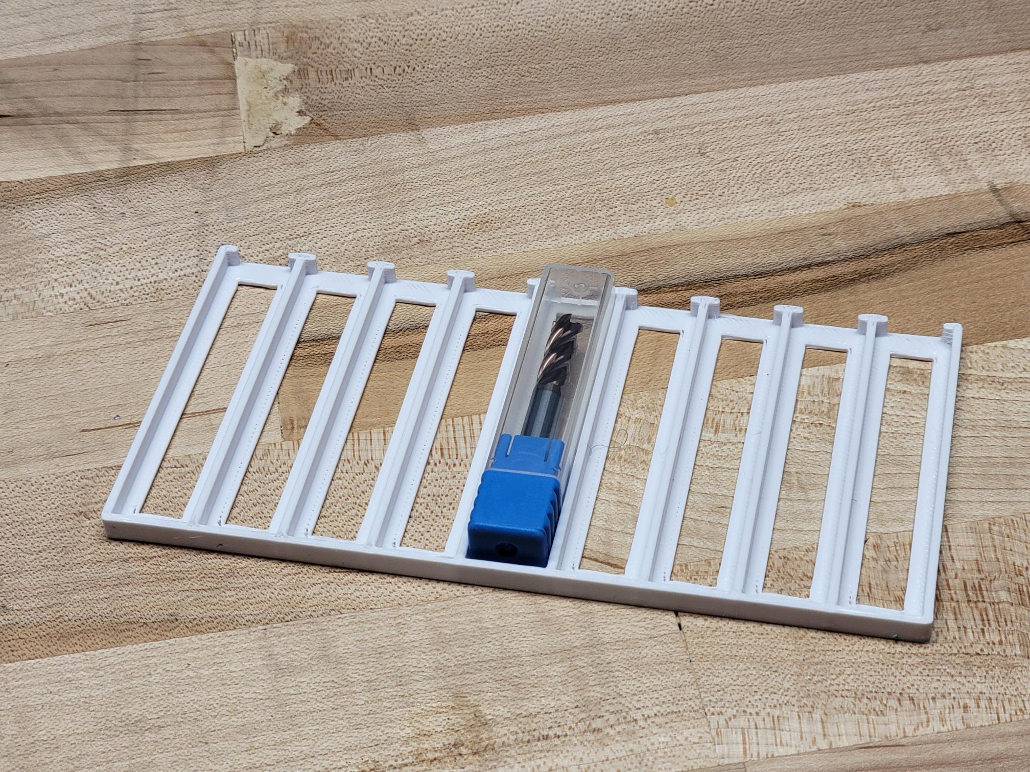 CNC Endmill holders / organizers for tool chest drawer (horizontal)