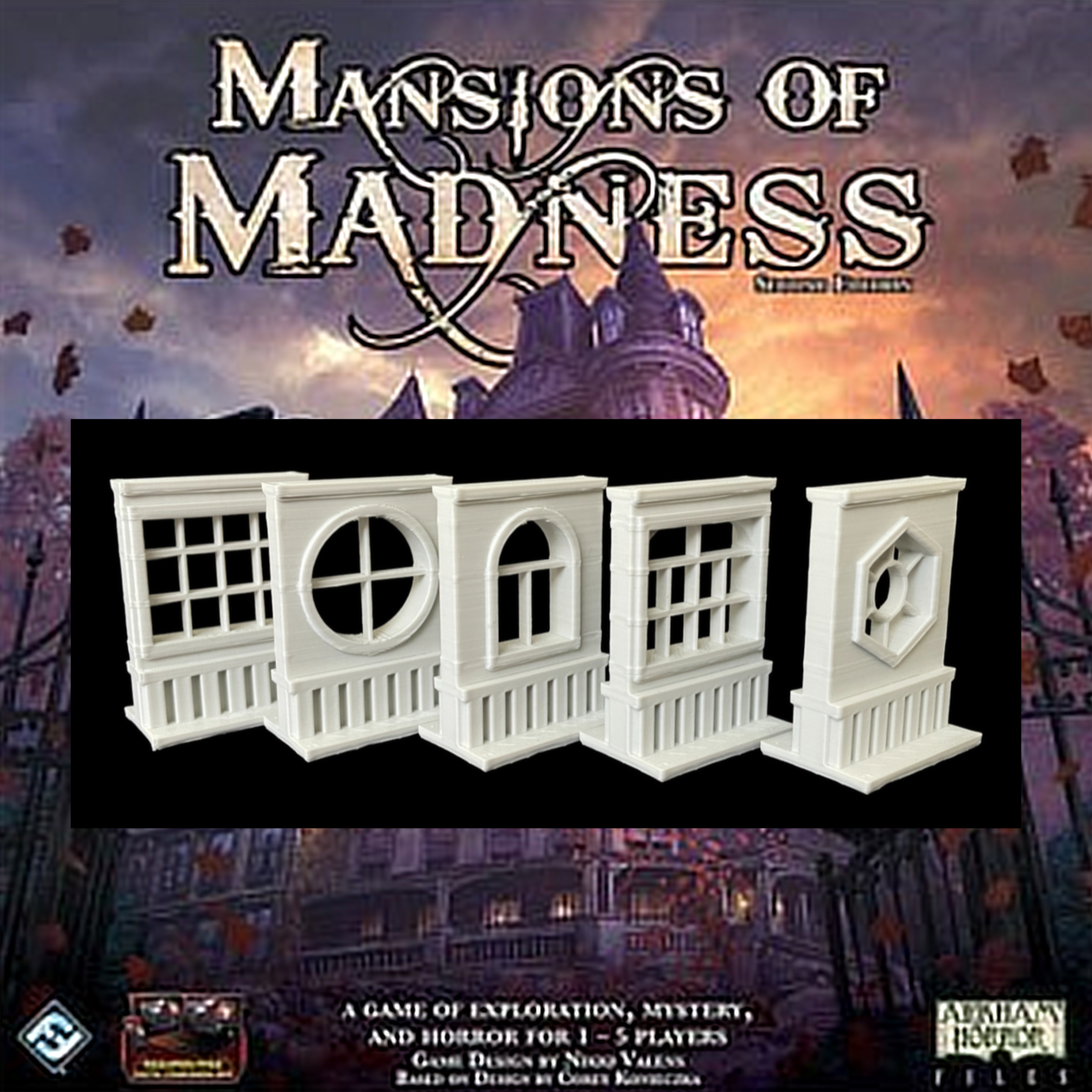 Mansions of Madness: Wall Window Opaque Tokens