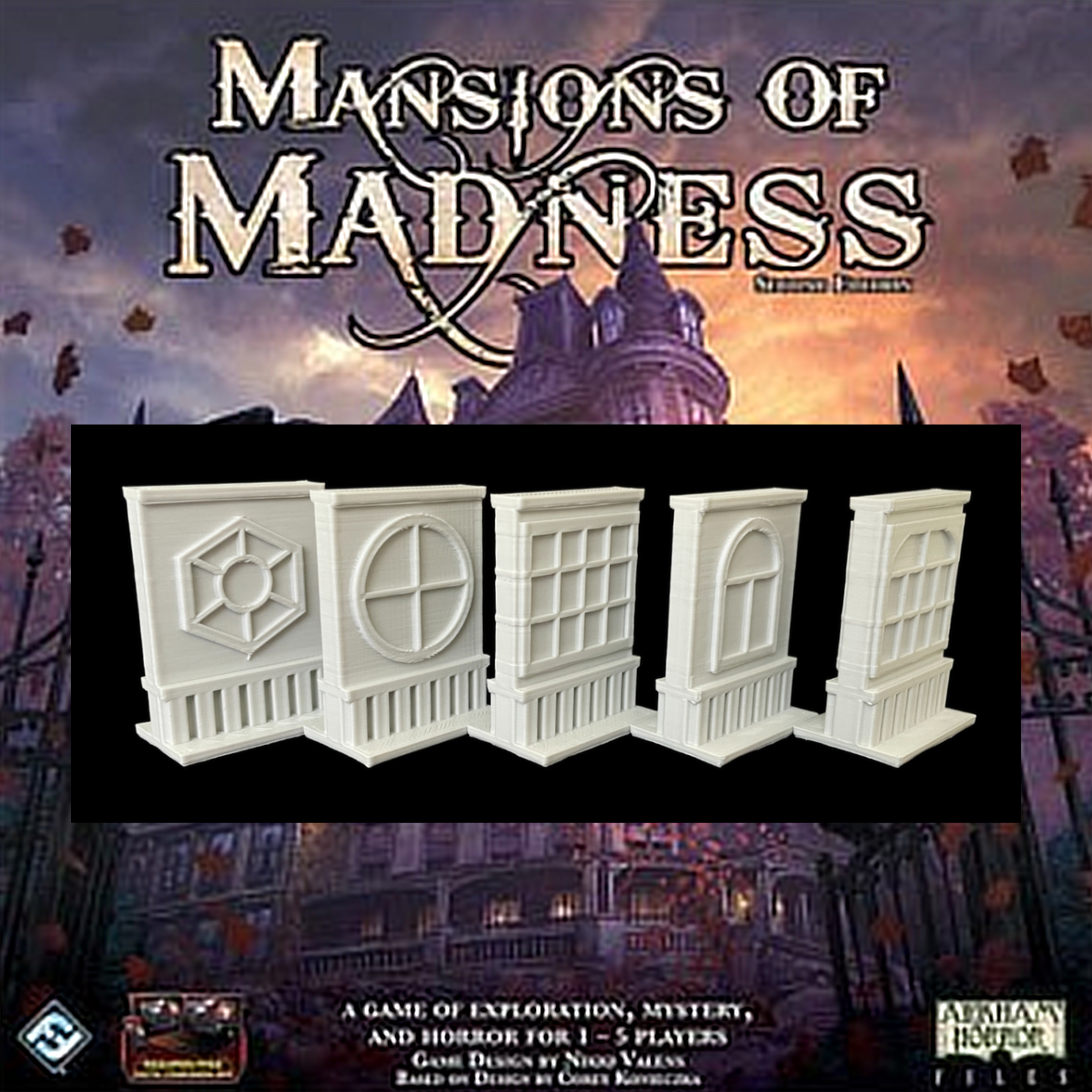 Mansions of Madness: Wall Window Solid Tokens