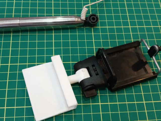 Selfie stick mod to cell phone stand