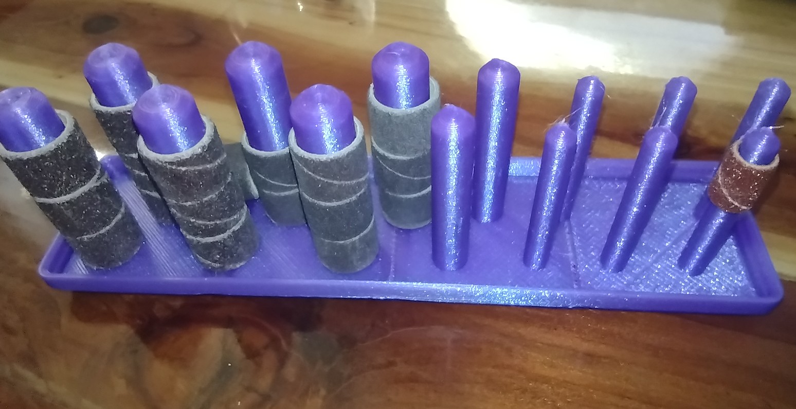 Gridfinity  Dremel Sanding Band Holder with Magnets+ 1x4x8