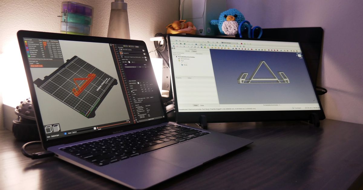 Portable Monitor Stand by PenguinNinja Download free STL model
