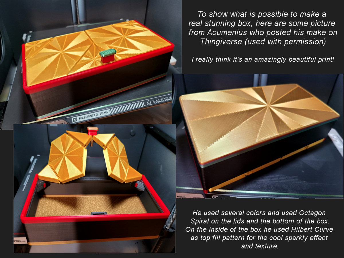 Miniatura 3 do modelo 3D Solid storage box with origami folding lids.