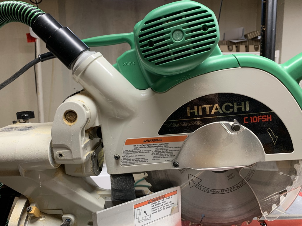 Vacuum hose adapter for Hitachi C10FSH sliding miter saw by vatbrain