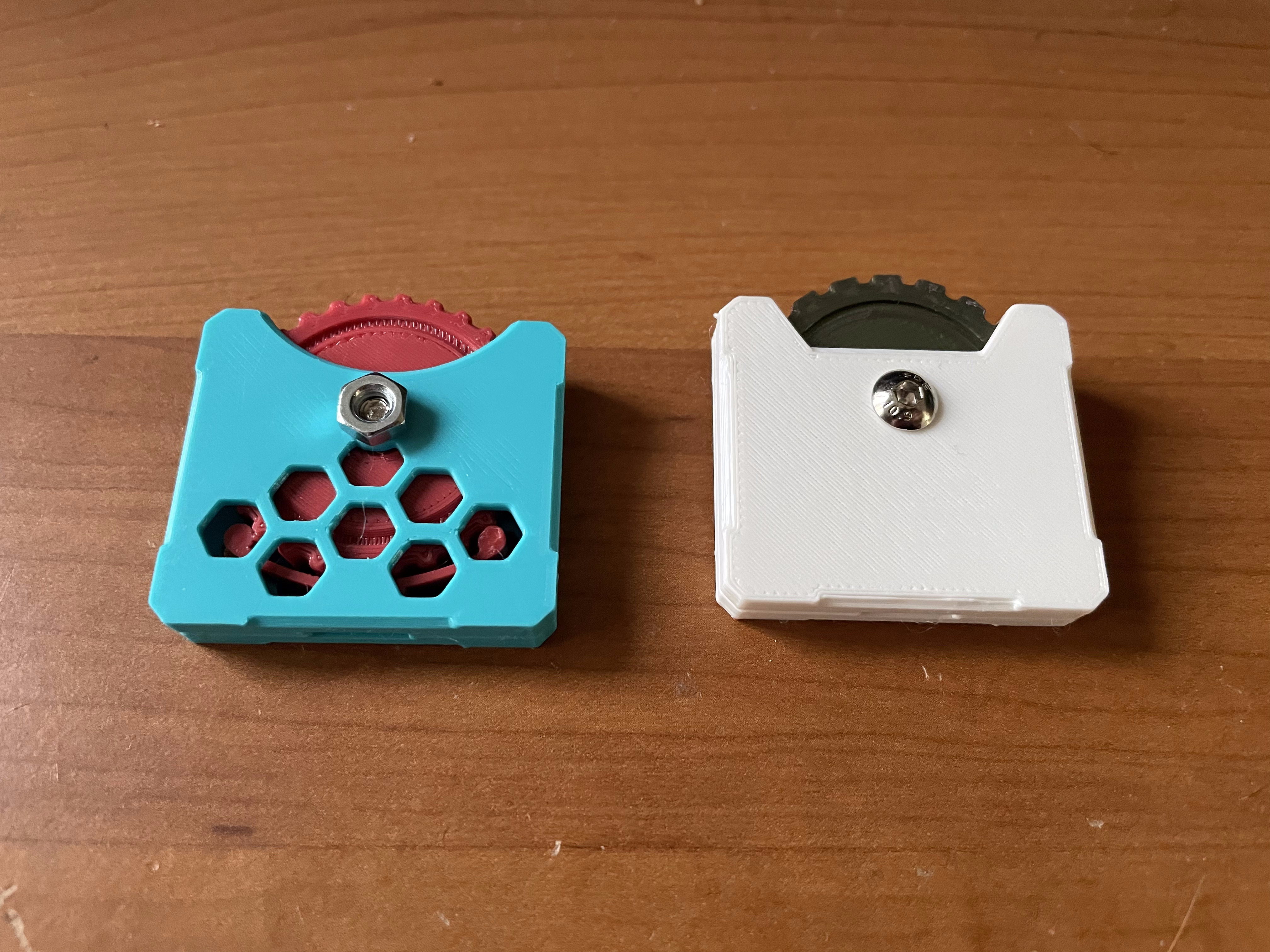 M4x12 Fastener-Secured Fidget Clicker Wheel Case
