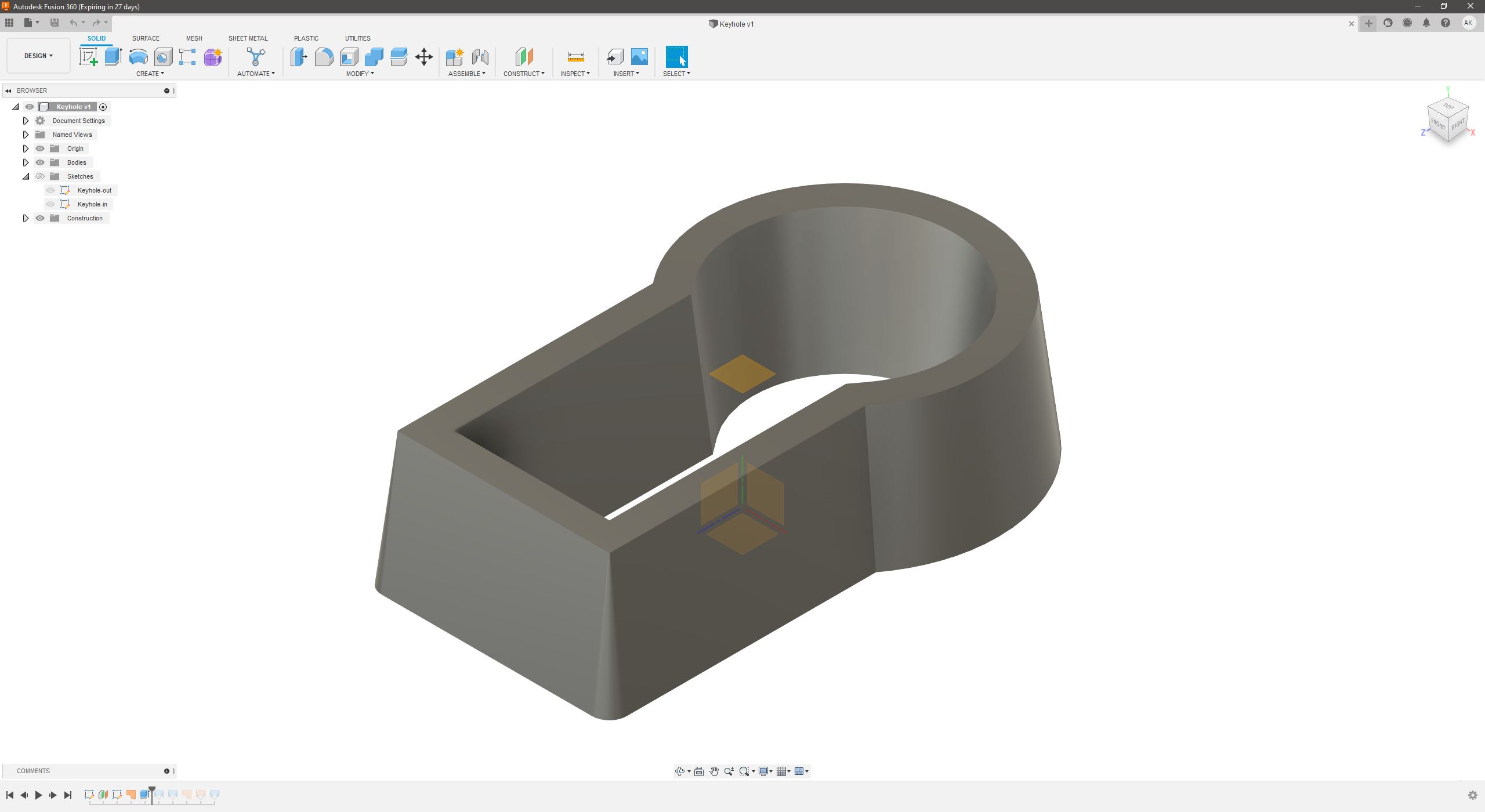 Miniatura 6 do modelo 3D Small Keyhole Insert