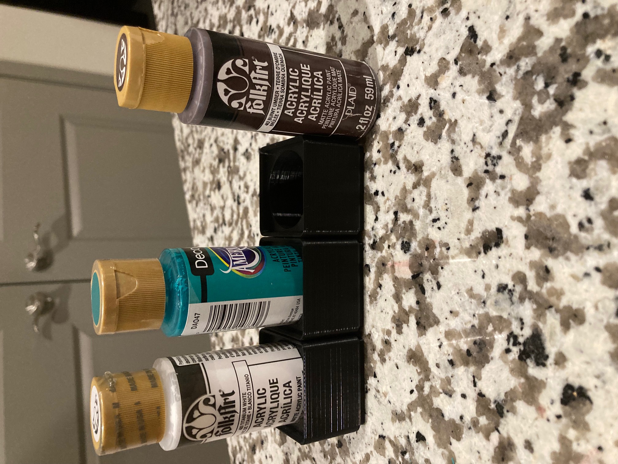 Gridfinity 2fl oz (59 ml) acrylic paint holder 3D model thumbnail
