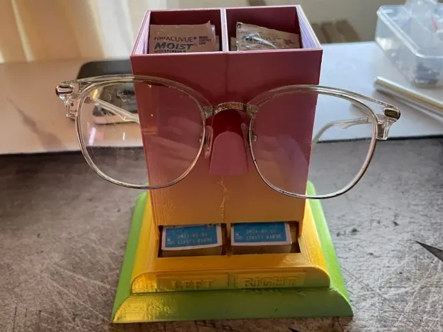 Eyeglass Holder & Contact Dispenser Combo