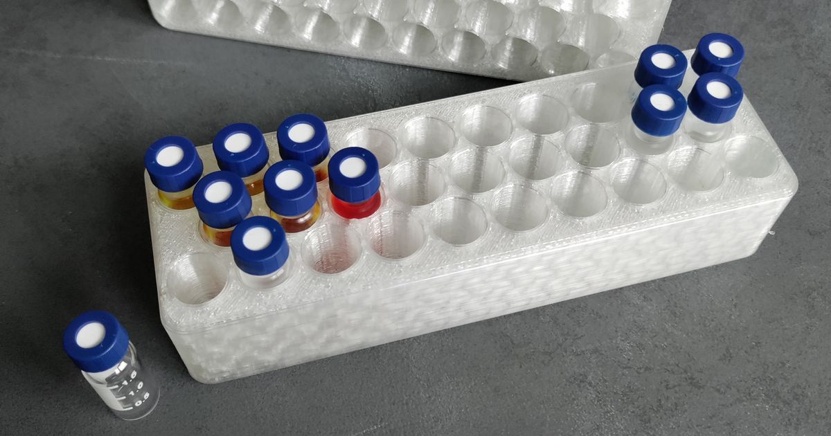 HPLC/GC 1,5 ml vial holder by Chris3D Download free STL model