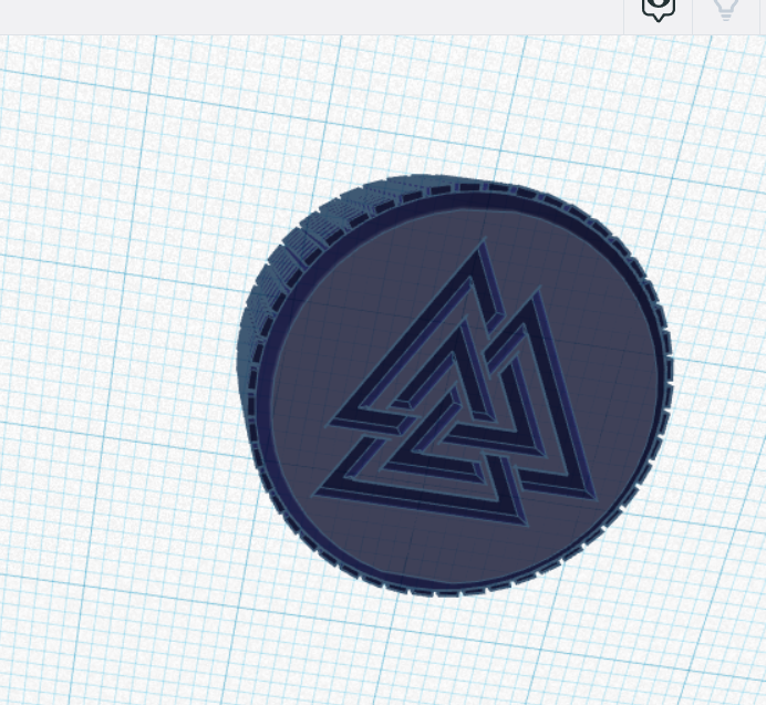 Ender 3 v2 Valknut Belt Tensioner Knob Covers 3D model thumbnail