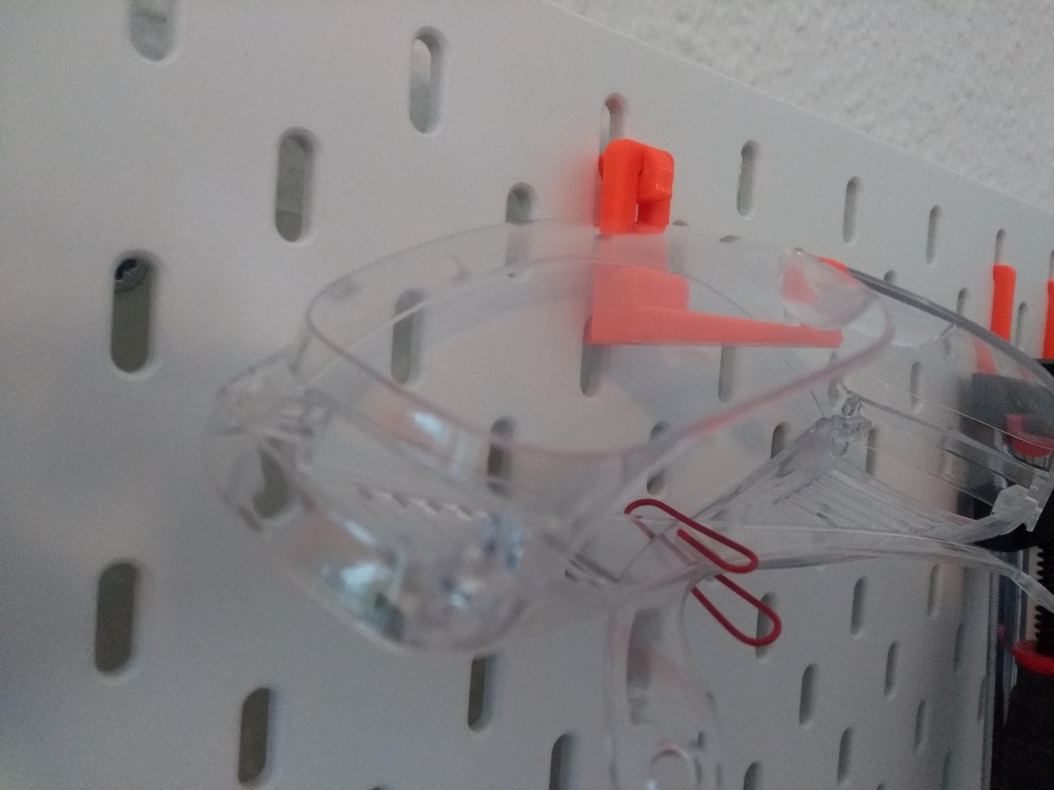 Ikea Skadis protective glasses holder - long version
