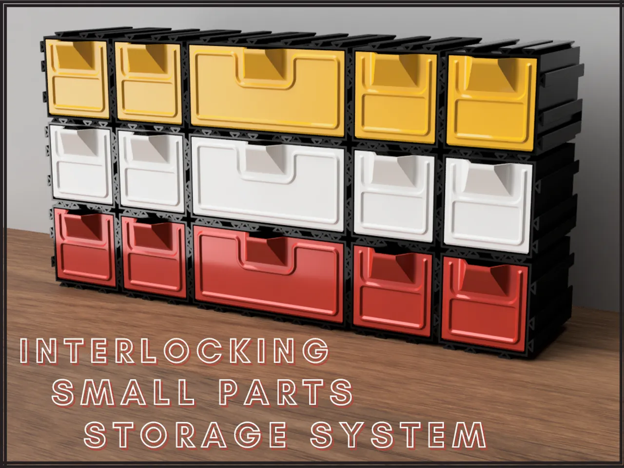 Interlocking Small Parts Storage System by JamesThePrinter, Download free  STL model