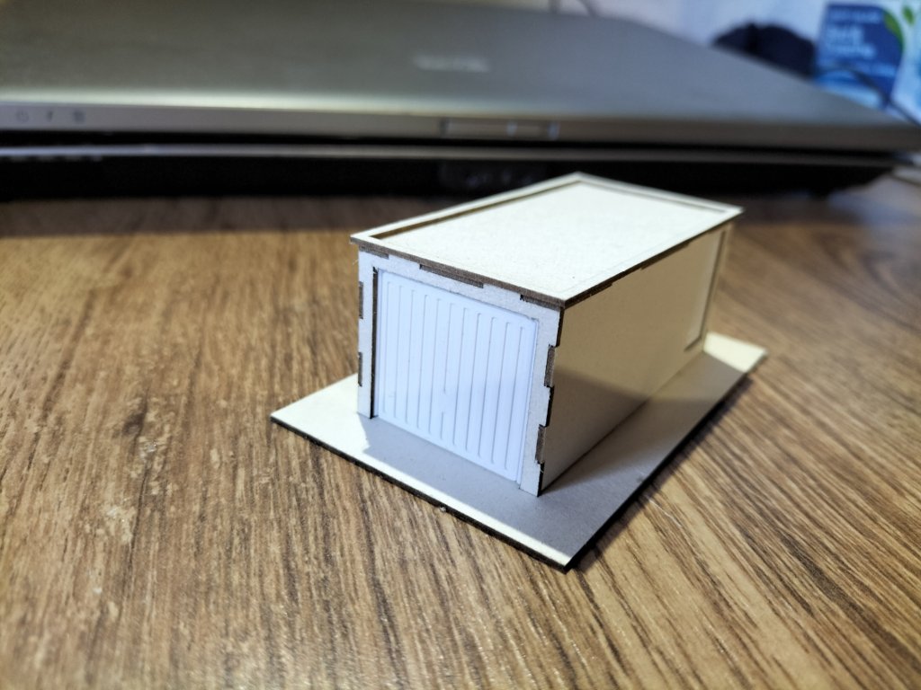 Lasercut & 3D-Print - Garage in 1:87 (H0)