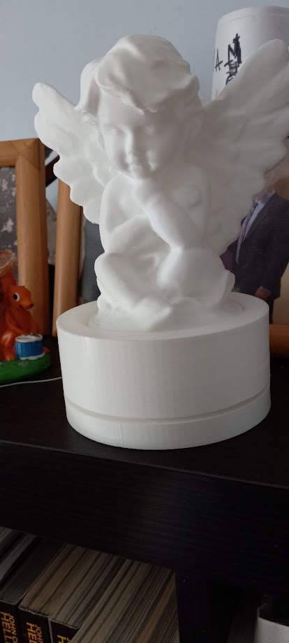 Screw together base for the angel statue
