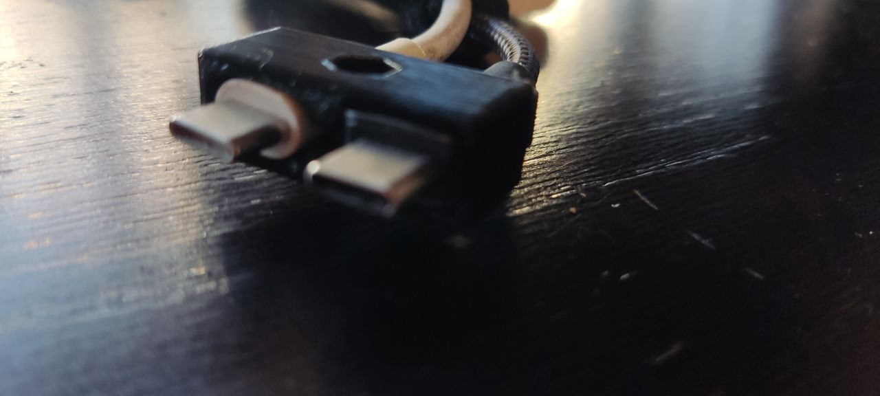 Mac book pro USB-C coupler with square USB-C