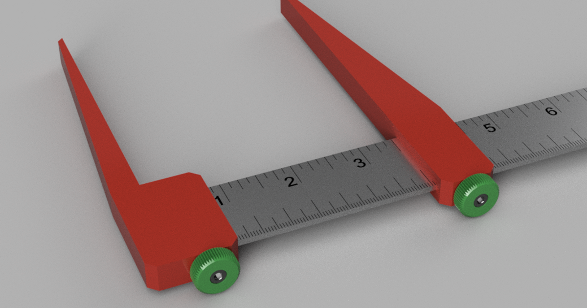 Long Caliper Jaws for Harbor Freight 40" Rule Fusion 360 by ECF