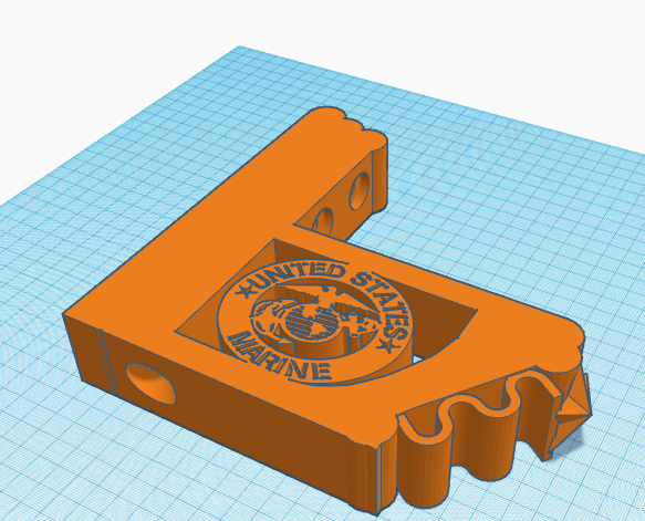 book shelf with U.S.M.C. logo by Solar3dp | Download free STL model ...
