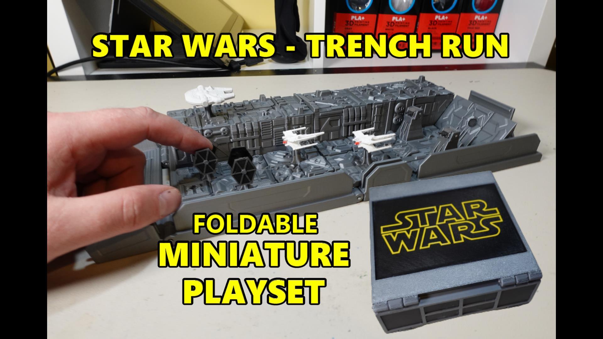 Star Wars - Trench Run - Foldable Miniature Playset.  Not MMU.