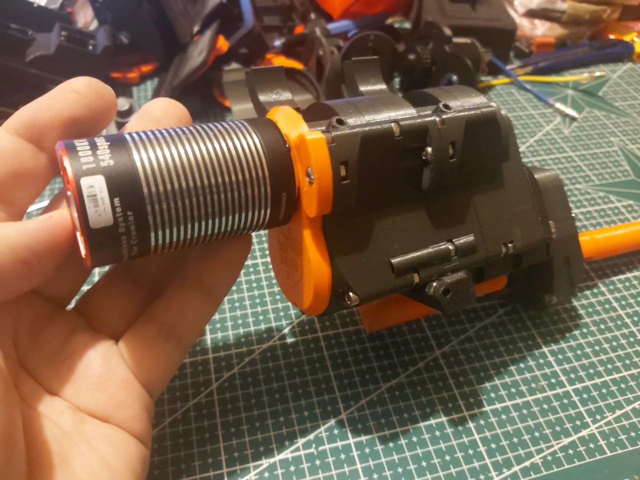 Low gear ratio belted gearbox for 3D Sets Rancher RC by Knur