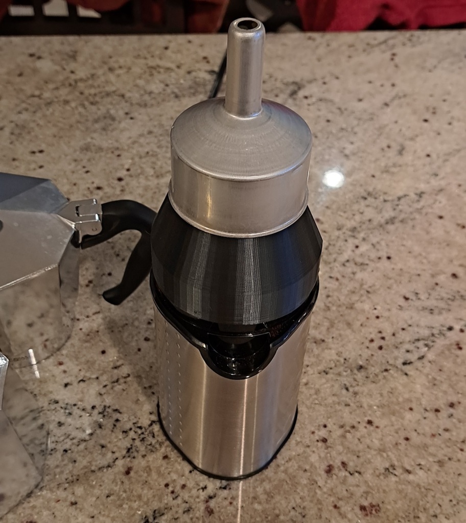 Coffee grinder to moka pot basket adaptor by baz Download free STL