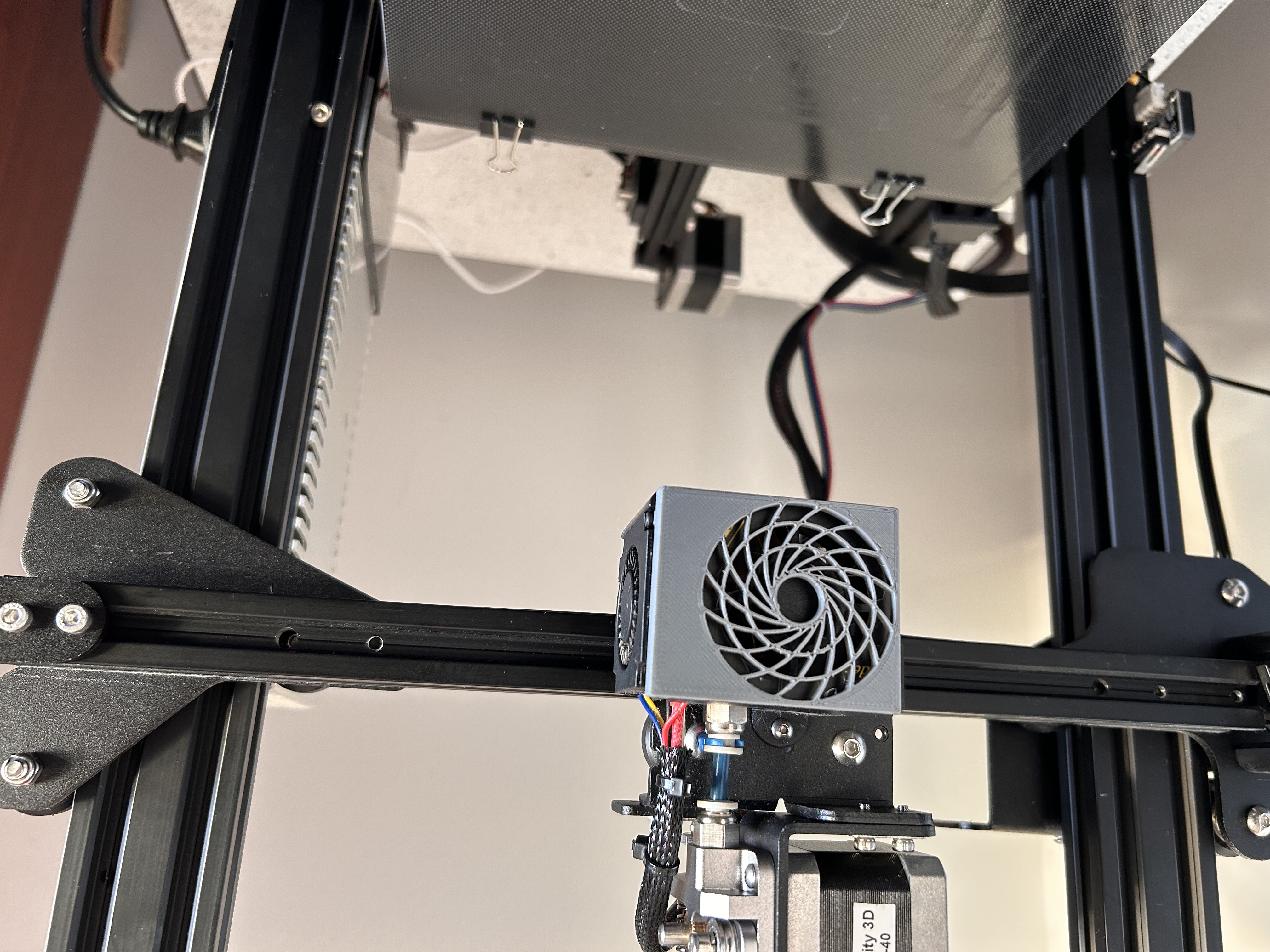 Creality Ender 3 Pro Stock Extruder High-Efficiency Noctua Fan Grill
