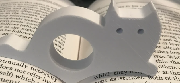 cat bookmark 3D model