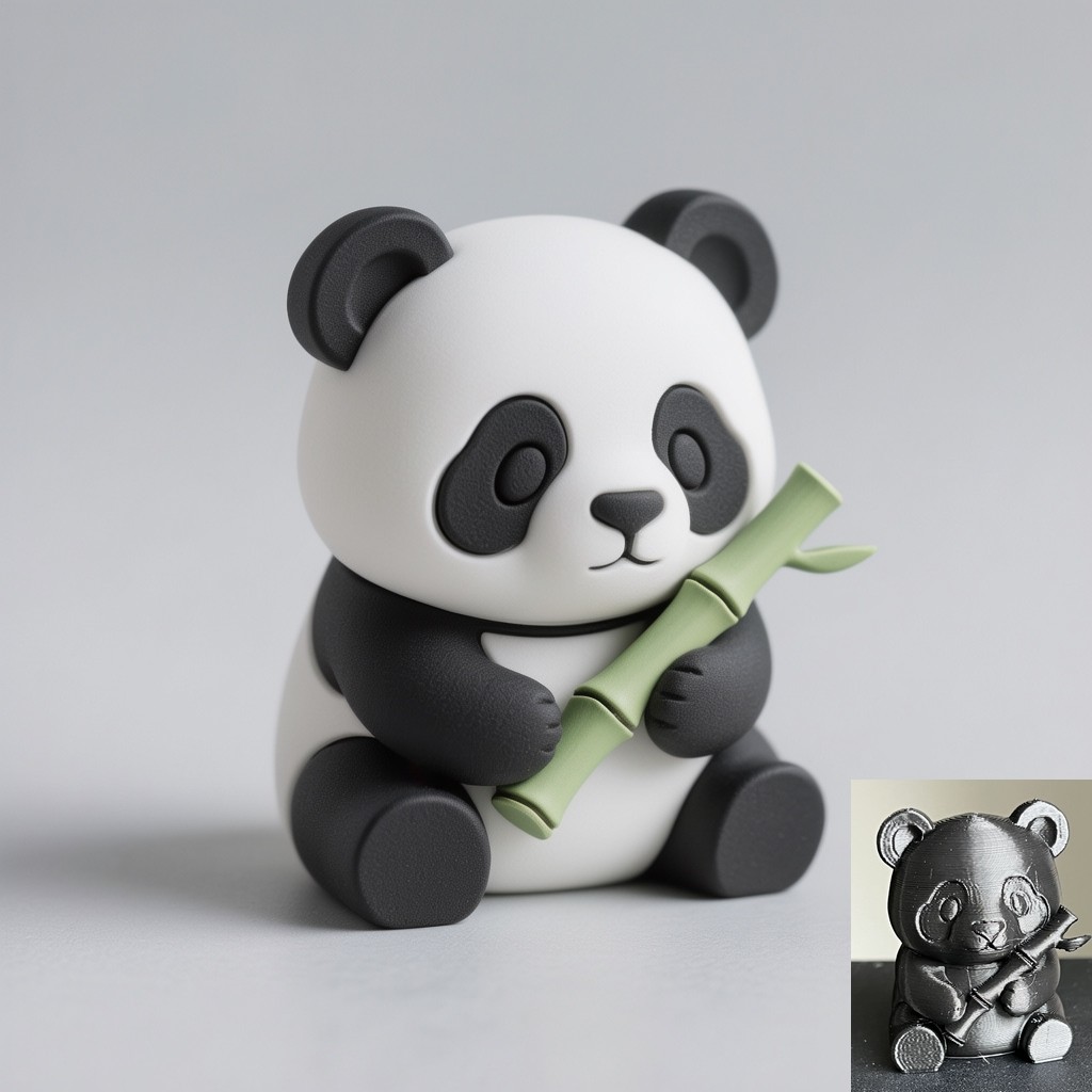 Cute Panda With A Bambu