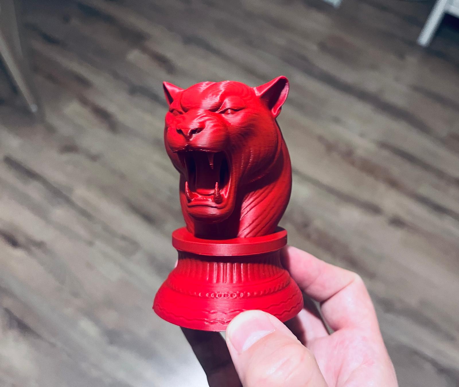 Leopard stand animal miniature head sculpture