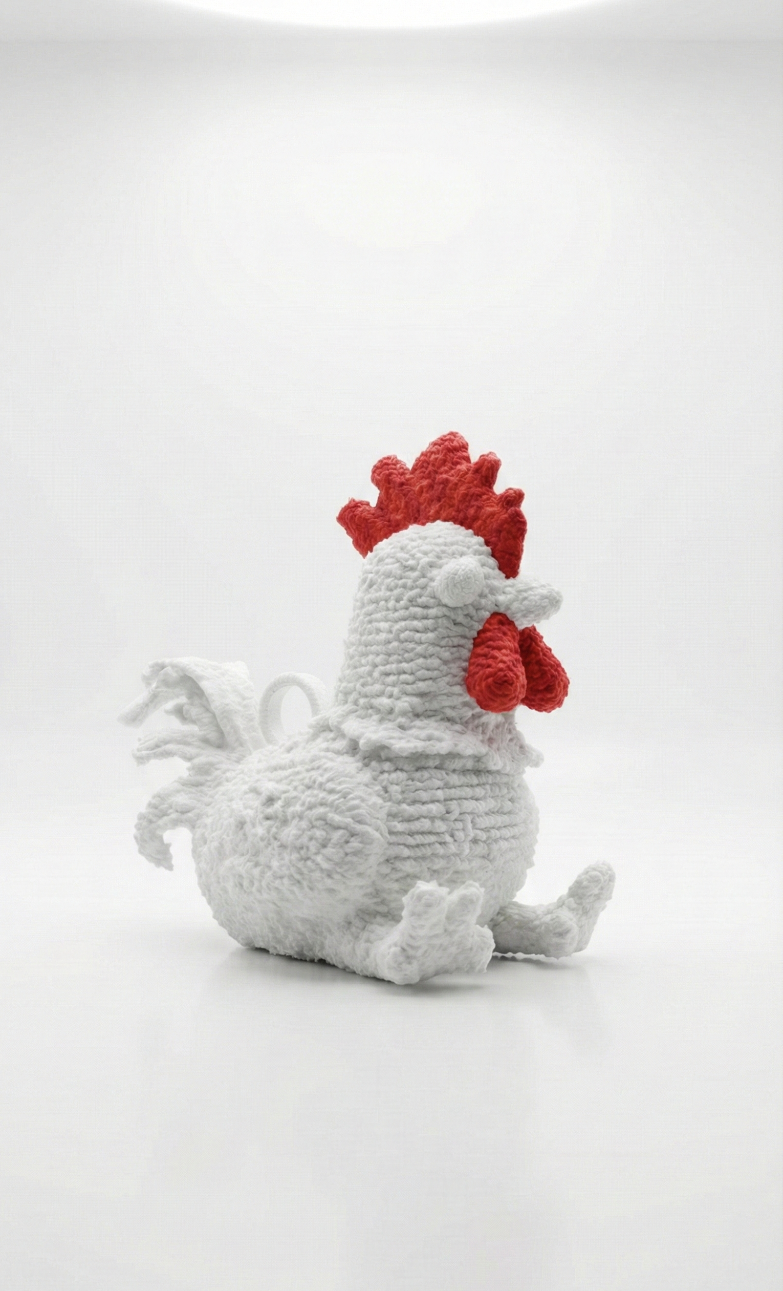 Amigurumi Rooster Keychain / Gehäkelter Hahn Schlüsselanhänger (Knitted Look)